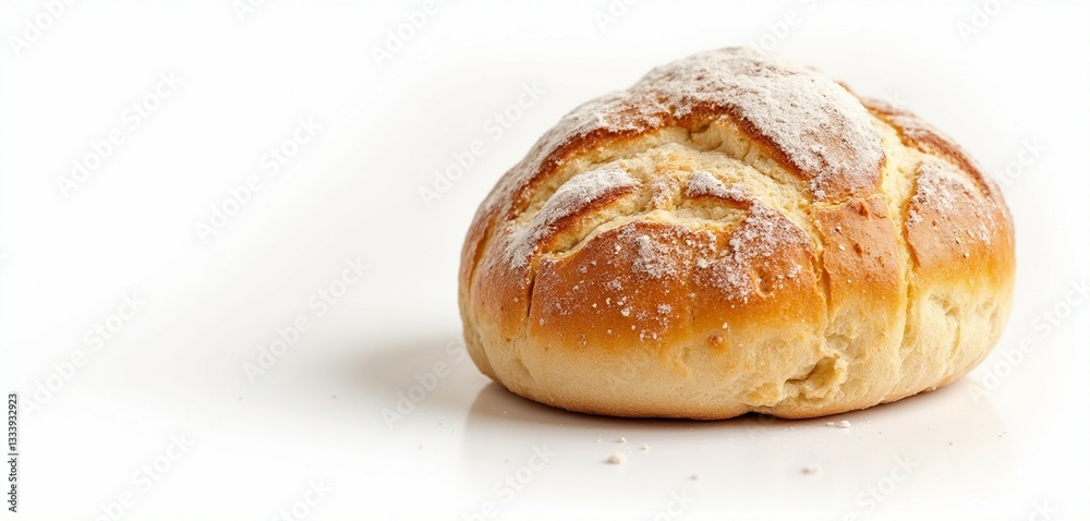 Freshly baked Bavarian bread roll with golden crust Freshly baked Bavarian bread roll with golden crust