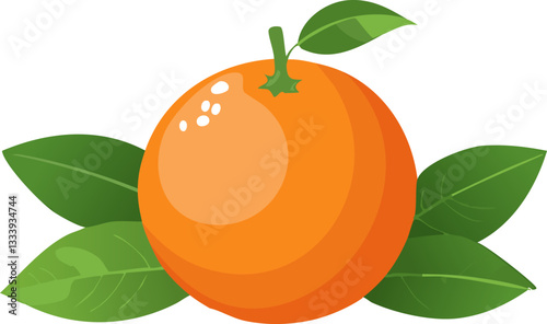 orange fruit with leaves