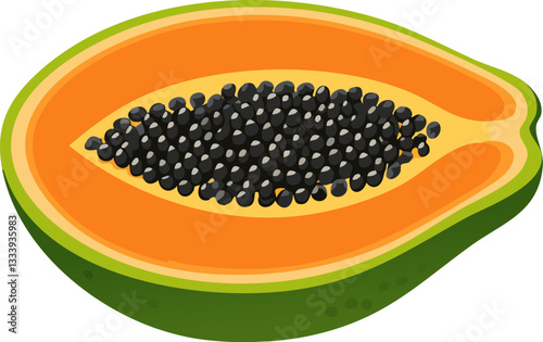 tropical fruit on a white background