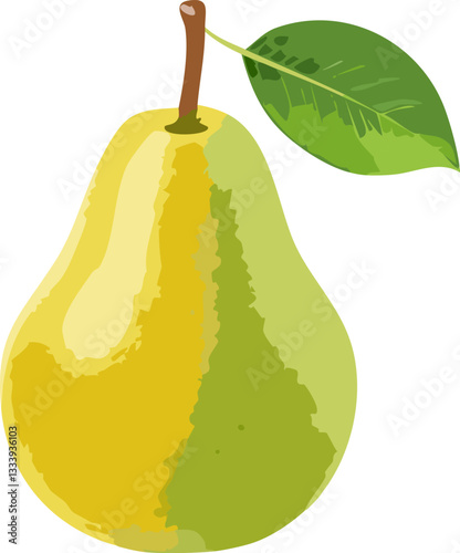 pear with leaf