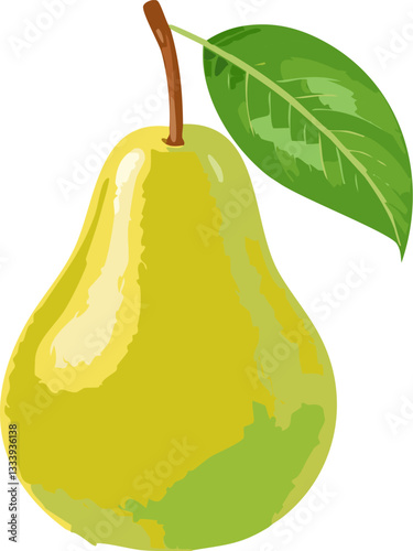 pear with leaf