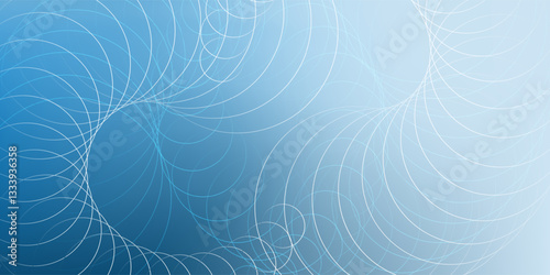 An abstract vector graphic featuring intricate circles and intersecting lines. The complex geometric pattern creates a sense of movement and depth, perfect for backgrounds and modern designs.