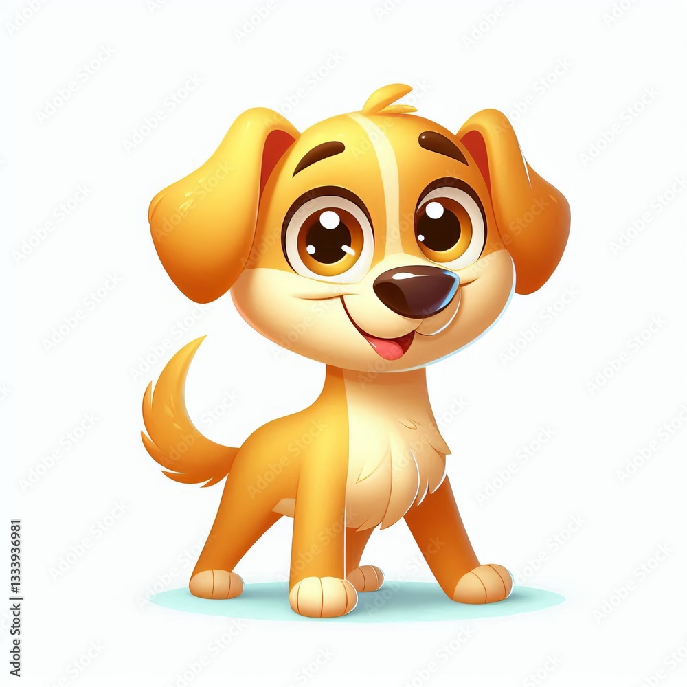 Naklejka premium dog with bone