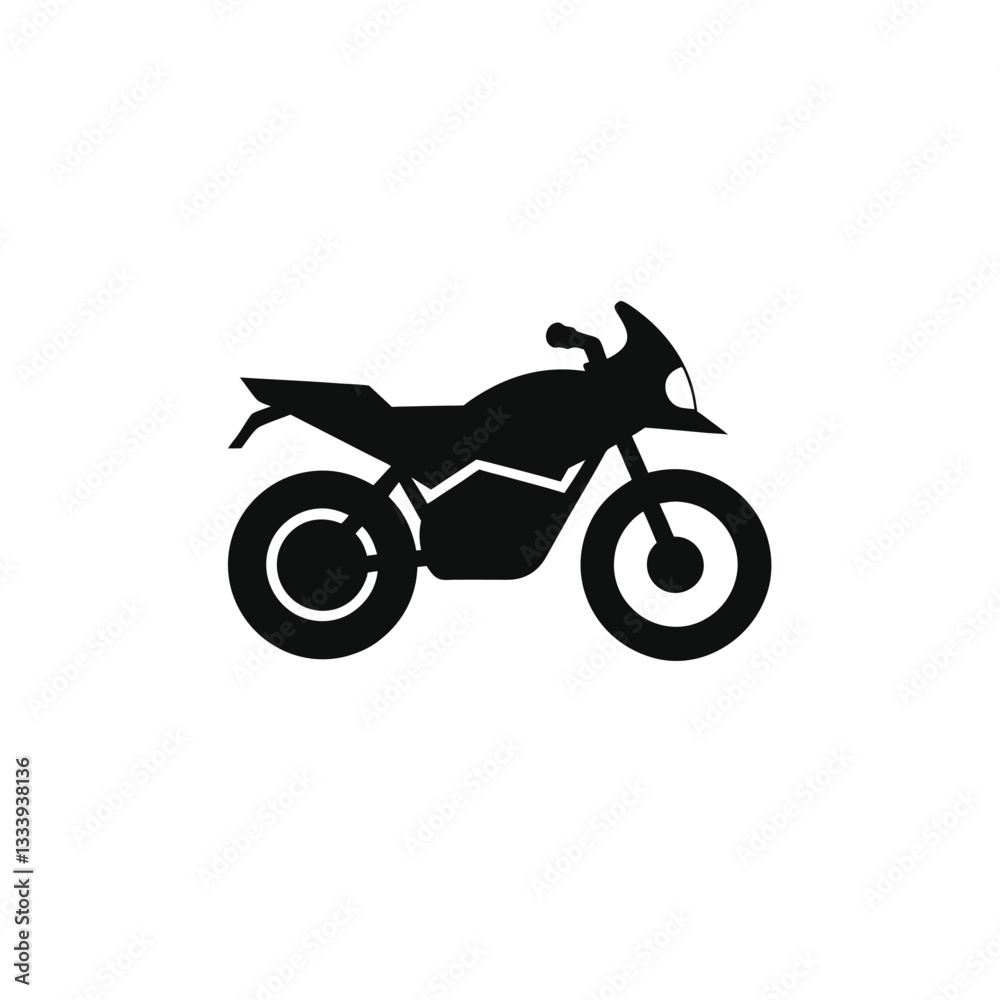 motors bike silhouette on white background motors bike silhouette on white background