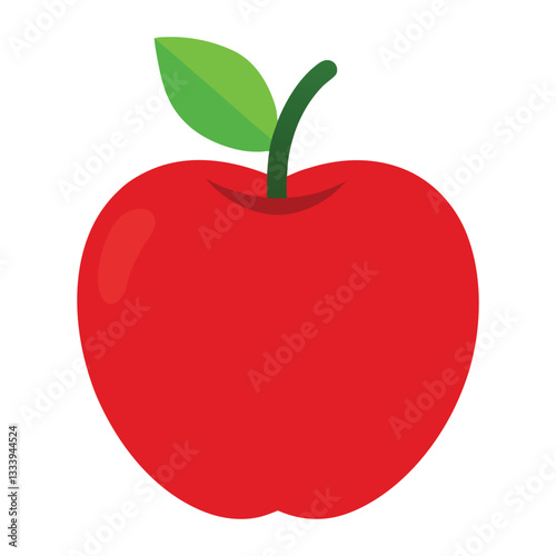 Red apple illustration. Apple Clip art