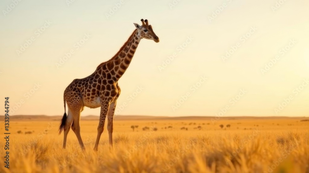 Obraz premium tall giraffe in the desert