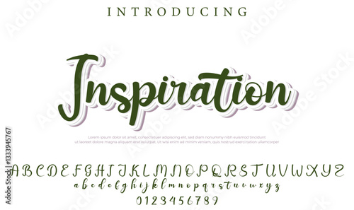 Inspiration Font Stylish brush painted an uppercase vector letters, alphabet, typeface