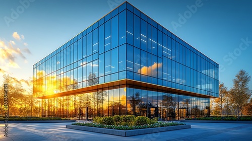 sleek office building glass facade high resolution hd background