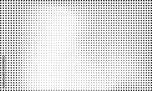 Halftone dotted background. Monochrome dotted texture. Grain gradient texture background. Circle pattern on white. Grunge design vector illustration.