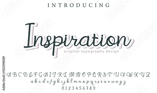 Inspiration Font Stylish brush painted an uppercase vector letters, alphabet, typeface