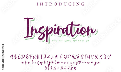 Inspiration Font Stylish brush painted an uppercase vector letters, alphabet, typeface