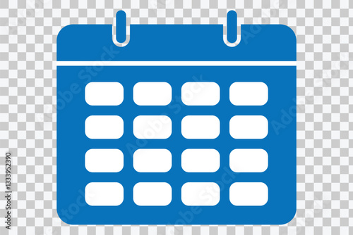 Calendar icon. Calendar vector icon symbol. Weekly calendar icon. Calendar symbol for apps and website. Vector illustrator.