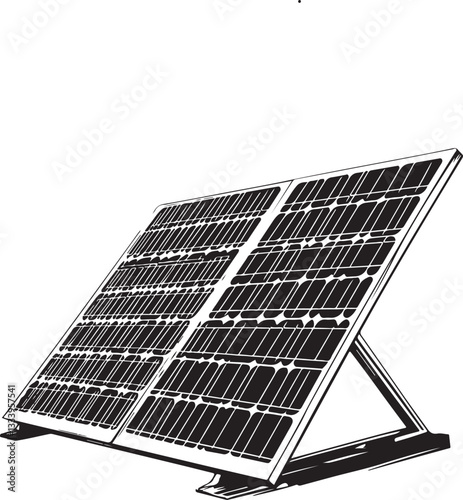 solar panels on white background