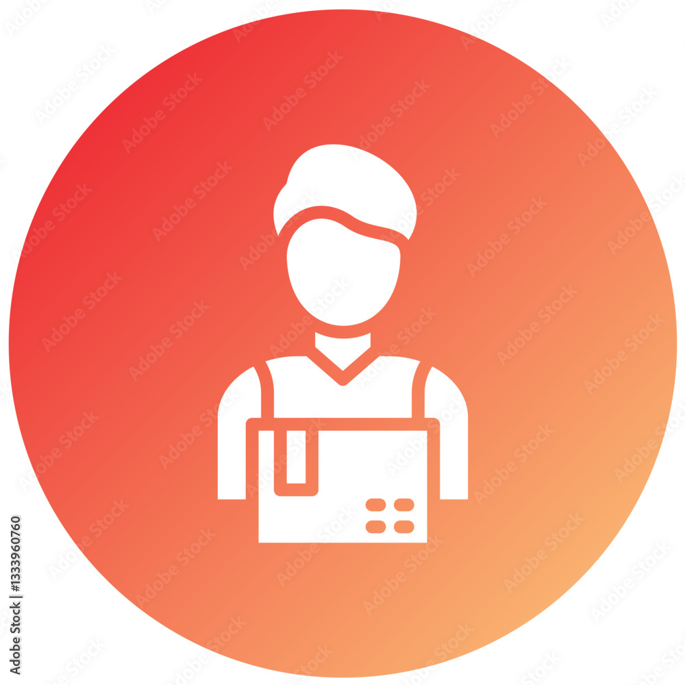 Vector Design Delivery Man Icon Style