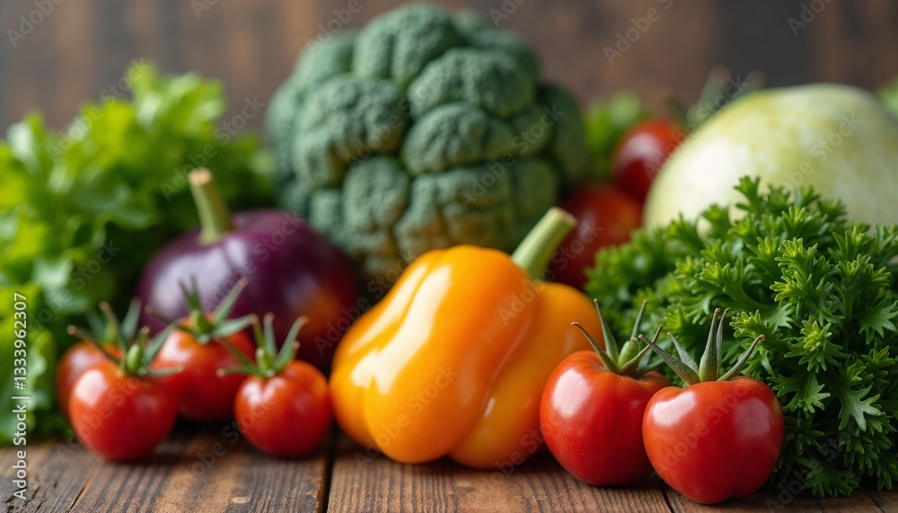 Vibrant fresh vegetables with natural goodness Vibrant fresh vegetables with natural goodness
