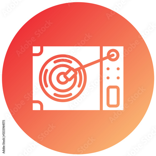 Vector Design Vinyl Player Icon Style