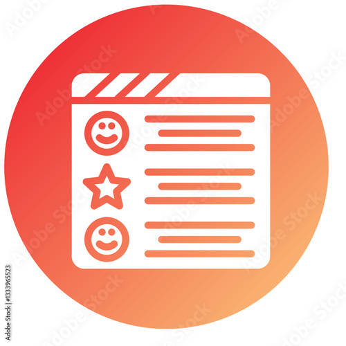 Vector Design Positive Review Icon Style