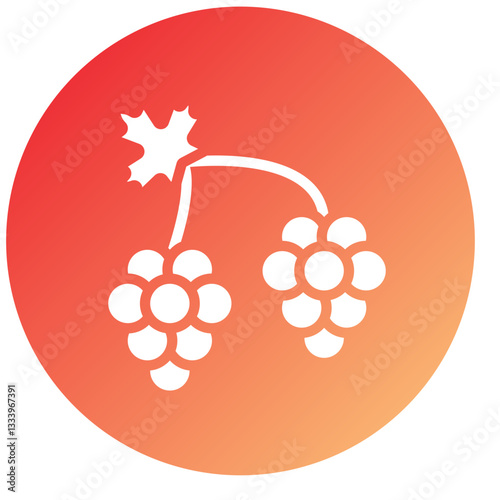 Vector Design Grapes Icon Style