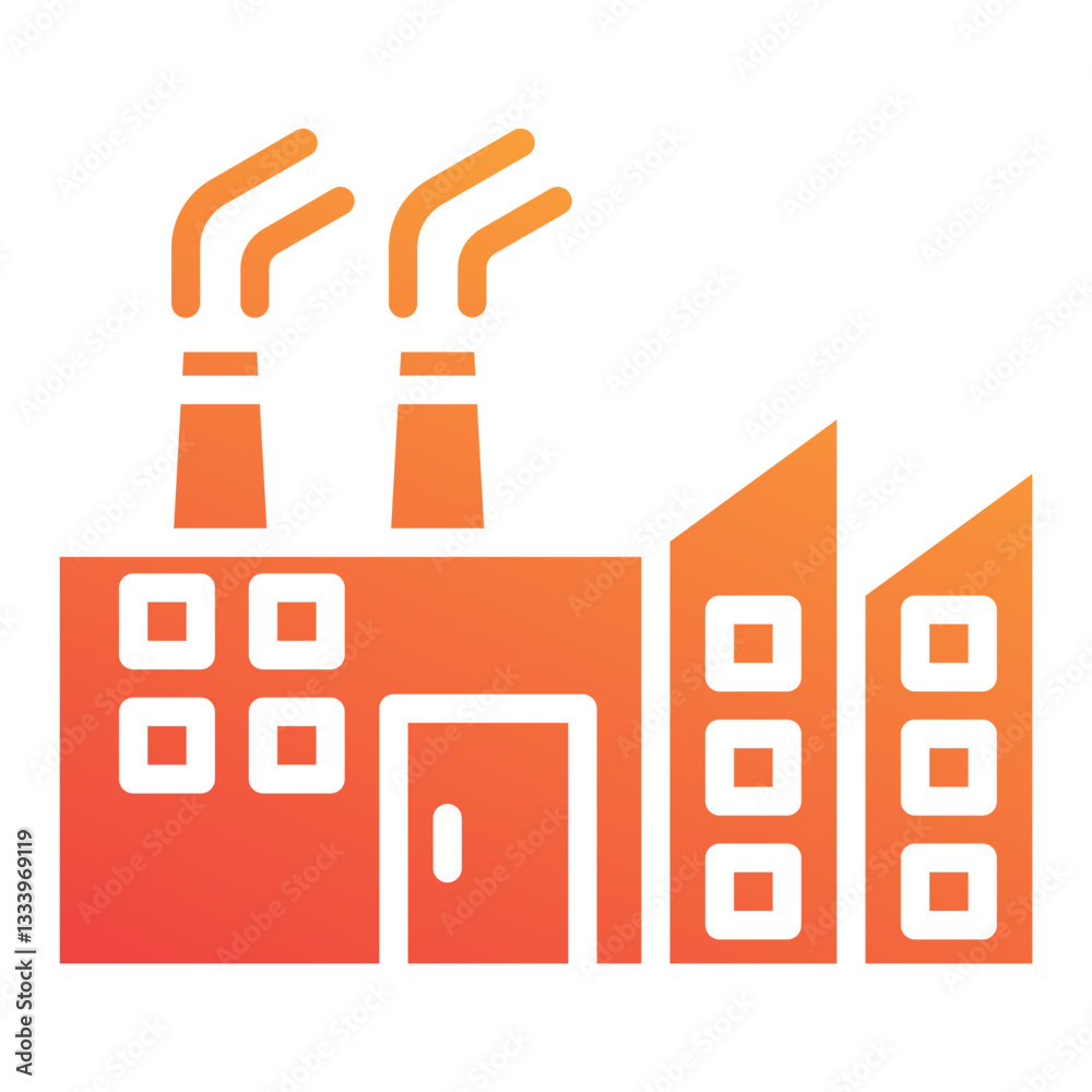 Fototapeta premium Factory Icon