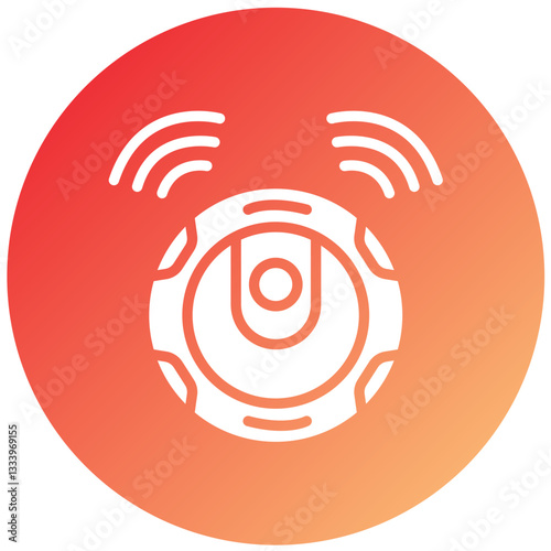Vector Design Robotic Vaccum Icon Style