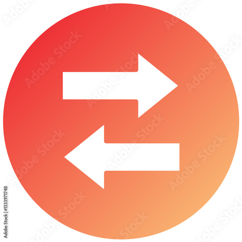 Vector Design Opposite Arrow Icon Style