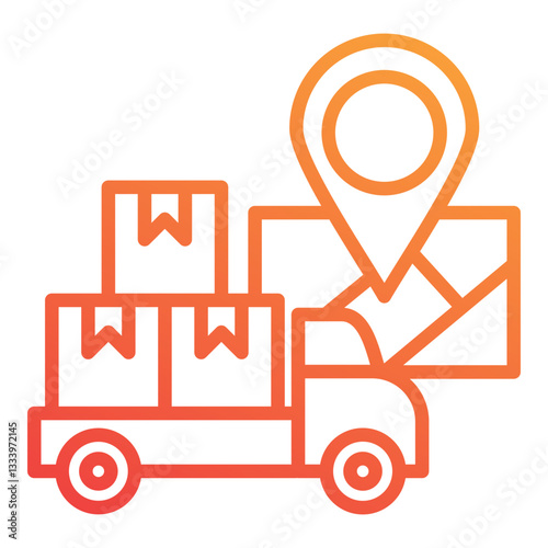 Truck Route Icon