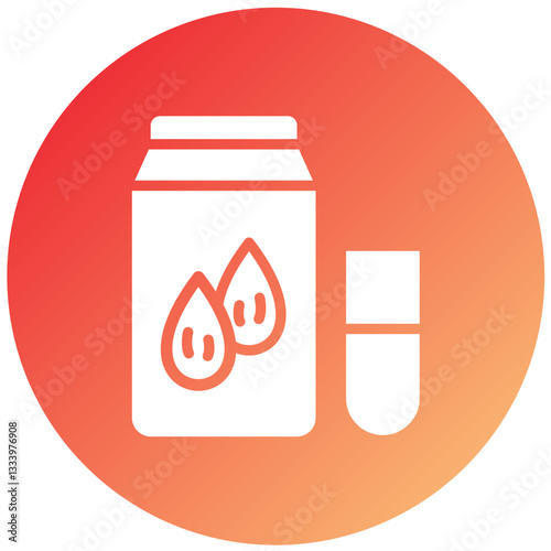 Almond Milk Vector Design Icon Style