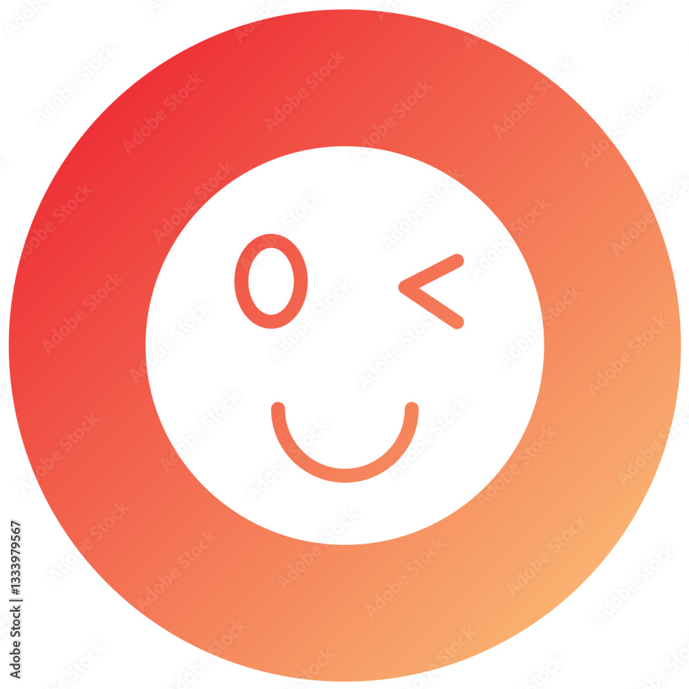 Vector Design Wink Icon Style Vector Design Wink Icon Style