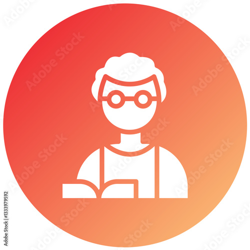 Vector Design Professor Icon Style