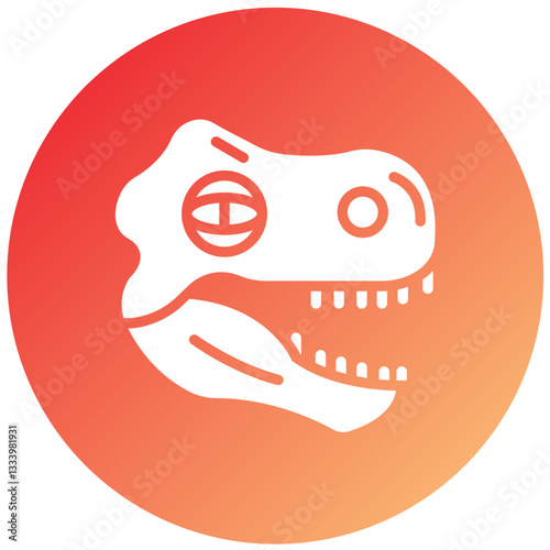 Vector Design Dinosaur Fossil Icon Style
