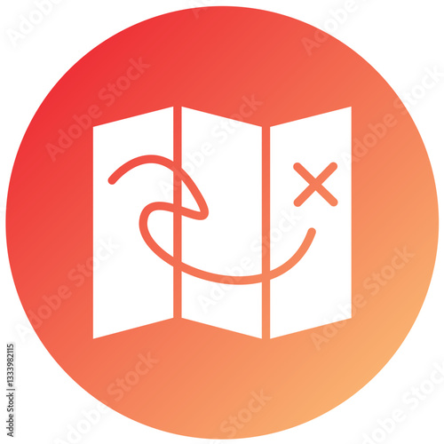 Vector Design Treasure Map Icon Style