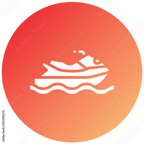 Vector Design Jet Ski Icon Style