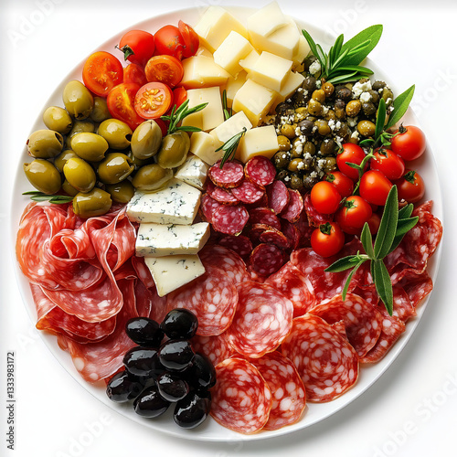 product photography of Italian snacks on the plate