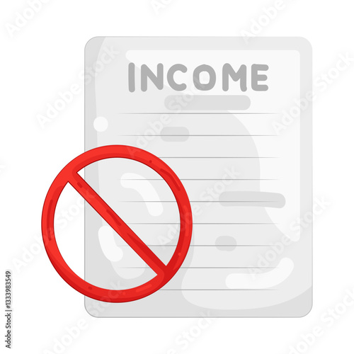 Illustration of No Income