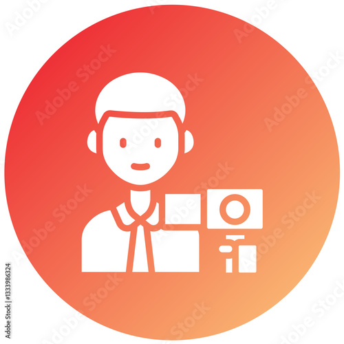 Vector Design Cameraman Icon Style