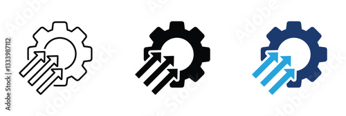 Operational excellence vector icons collection. Operational excellence icon design