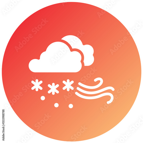 Vector Design Snowstorm Icon Style