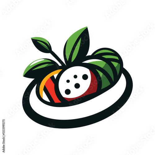 Colorful Testy Fruit Logo Illustration 
