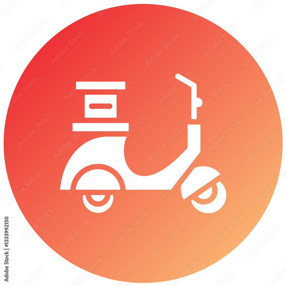 Vector Design Delivery Scooter Icon Style Vector Design Delivery Scooter Icon Style