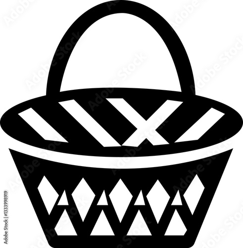 shopping basket icon.Online shop web icon. Buying and e-commerce concept. Supermarket basket mockup, template. Vector illustration isolated on white background.