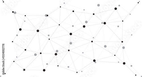 Abstract design of connected dots network