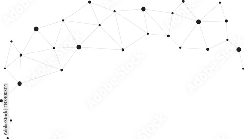 Abstract design of connected dots network