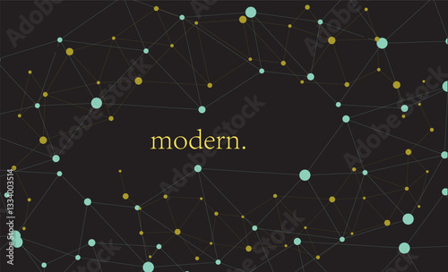 Abstract design of connected dots network