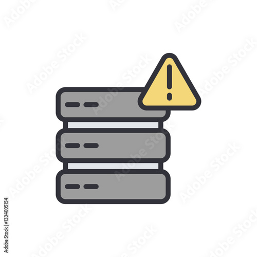 Antivirus database colored icons, minimalist vector illustration ,simple transparent graphic element .Isolated on white background