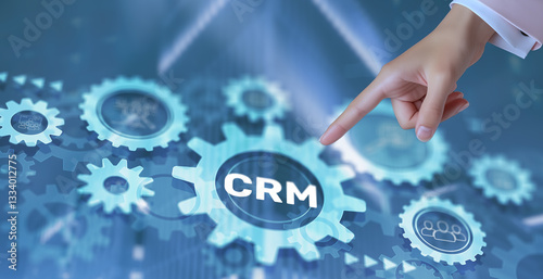 CRM Customer Relationship Management Business Concept. Customer focus