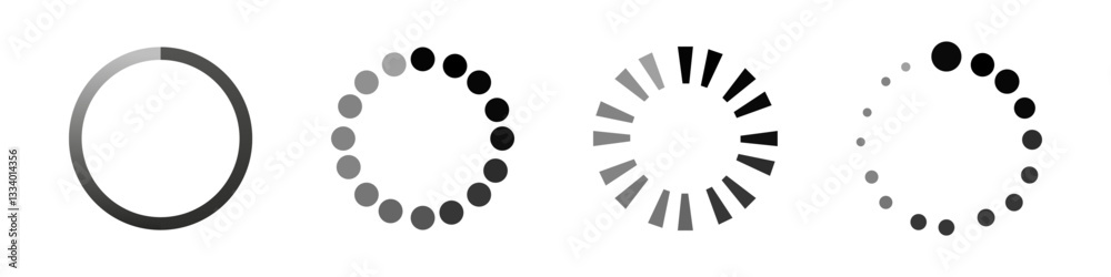 Loading Circle Vector Icon Set Loading Circle Vector Icon Set