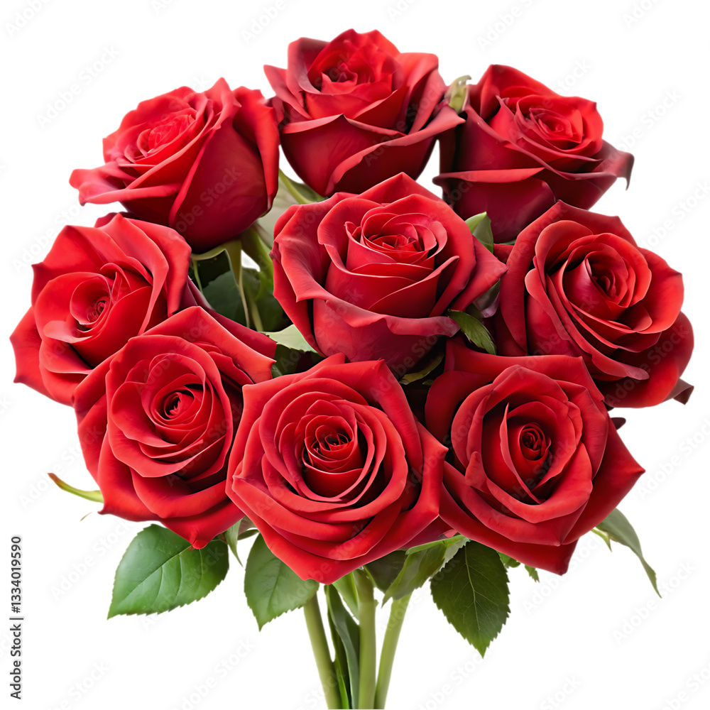 Fototapeta premium Red Roses Bouquet: Stunning Image