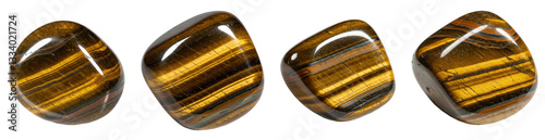 PNG Tigers Eye set with Shimmering Gold Isolated on Transparent Background, collecting, gemstone, gem isolated cut out graphic resource, collection