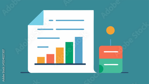 Financial Reporting A financial report document with a rising bar chart and highlighted entries for realtime payments received demonstrating how instant payments streamline