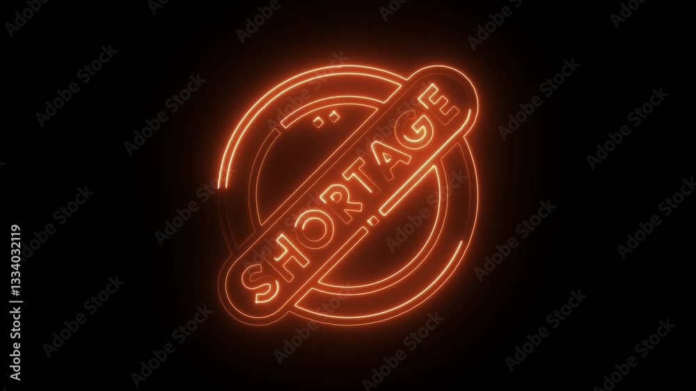 Glowing neon lack icon isolated on black background. HD Video motion graphic animation